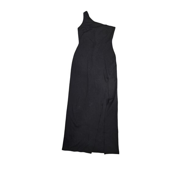 LULUS Good Times Only Black One Shoulder Maxi Dress Classic Size LARGE NWT - Picture 1 of 7